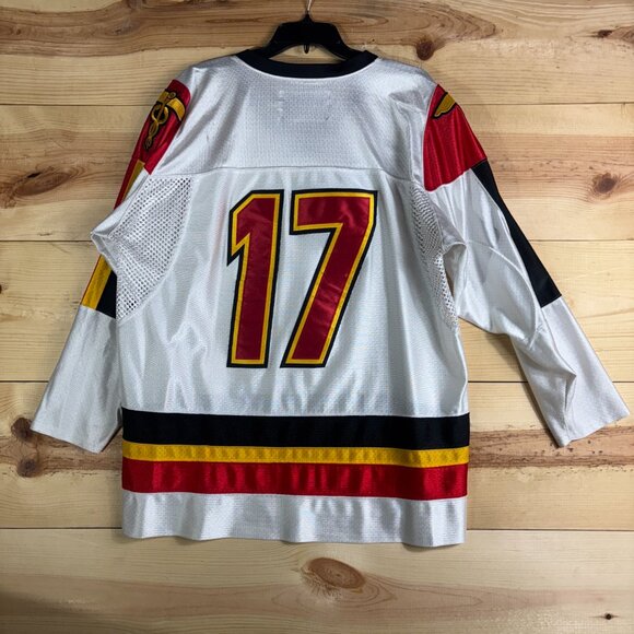 Vintage Hockey Jersey Size 48 White Red Cross Gemini - Picture 10 of 13